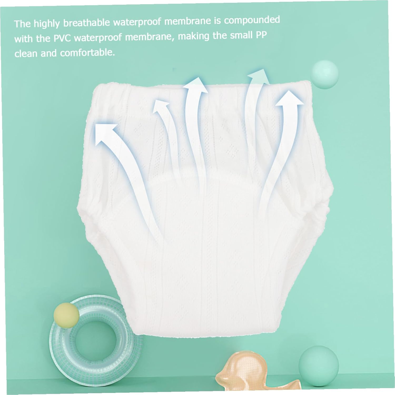 5pcs Baby Training Pants for Potty Training Cotton Washable Toddler Underwear Breathable for Boys and Girls White