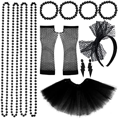 ZJYY 80s Accesorios De Disfraces, Juego De Disfraces De Los Años 80, Disfraz Años 80 Mujer...