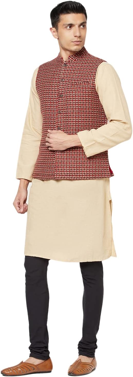 Men's Tweed Nehru Coat Wool