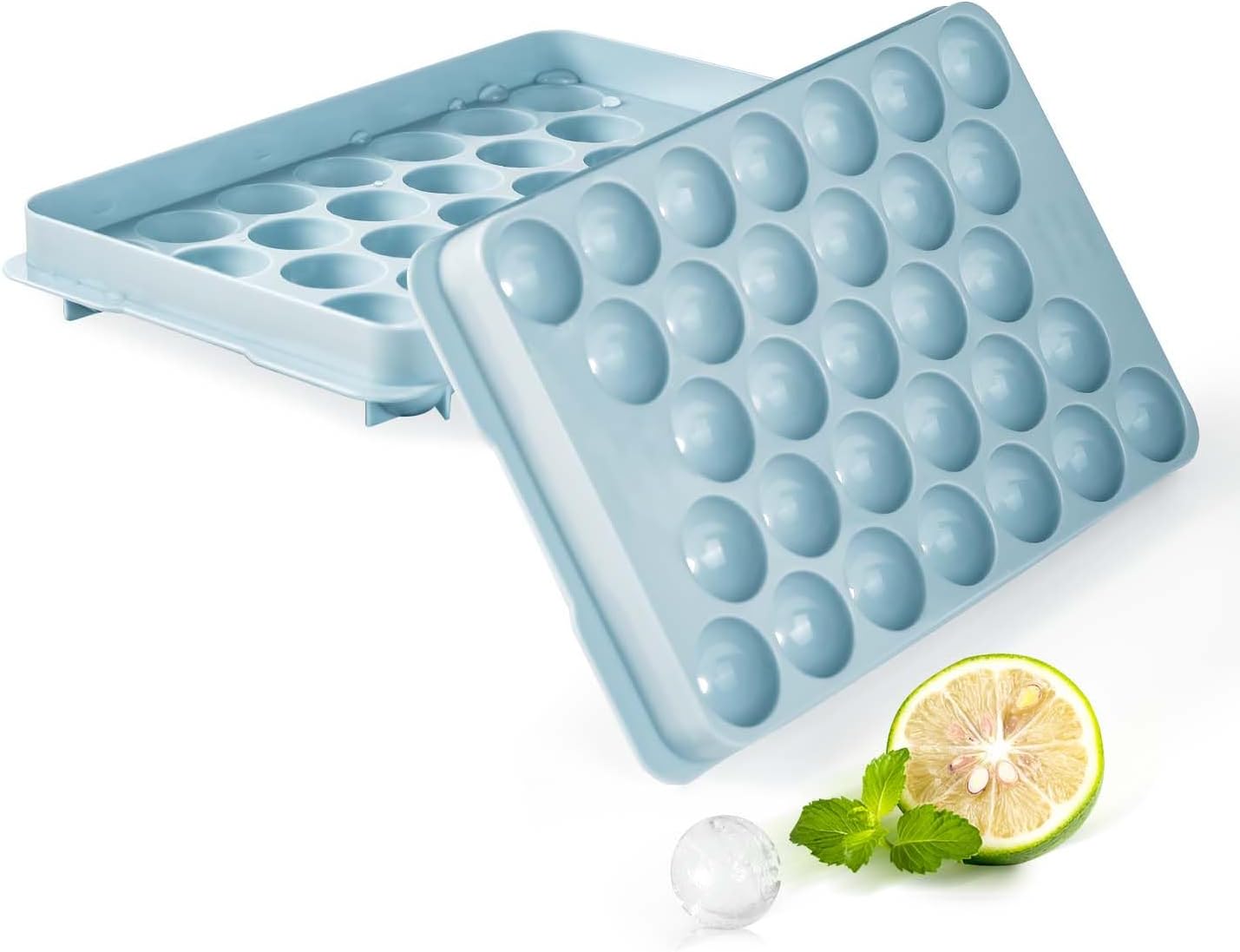 Ice Cube Trays for Freezer, 1Pack BPA-Free Round Ice Cube Mold - Easy Release Ice Ball Maker for Cocktail,Whiskey and Drinks,BPA Free Ice Mold(1.2in/31 balls)