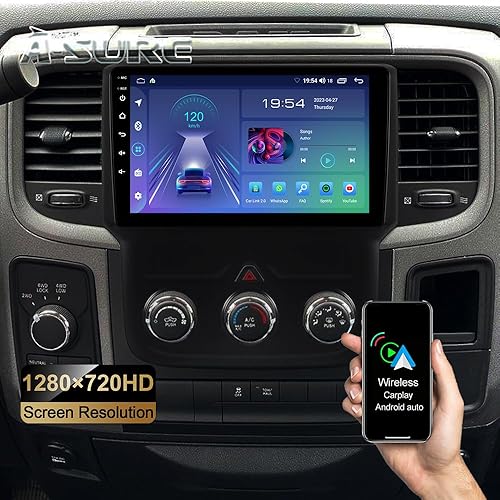 Miniatura 7 de ASURE 9 inch Carplay & Android Auto Stereo Receiver for Dodge Ram 1500 2500 3500 Pickup 2013-2018 Cars with Manual AC,4 Core 2G+32G Android Car