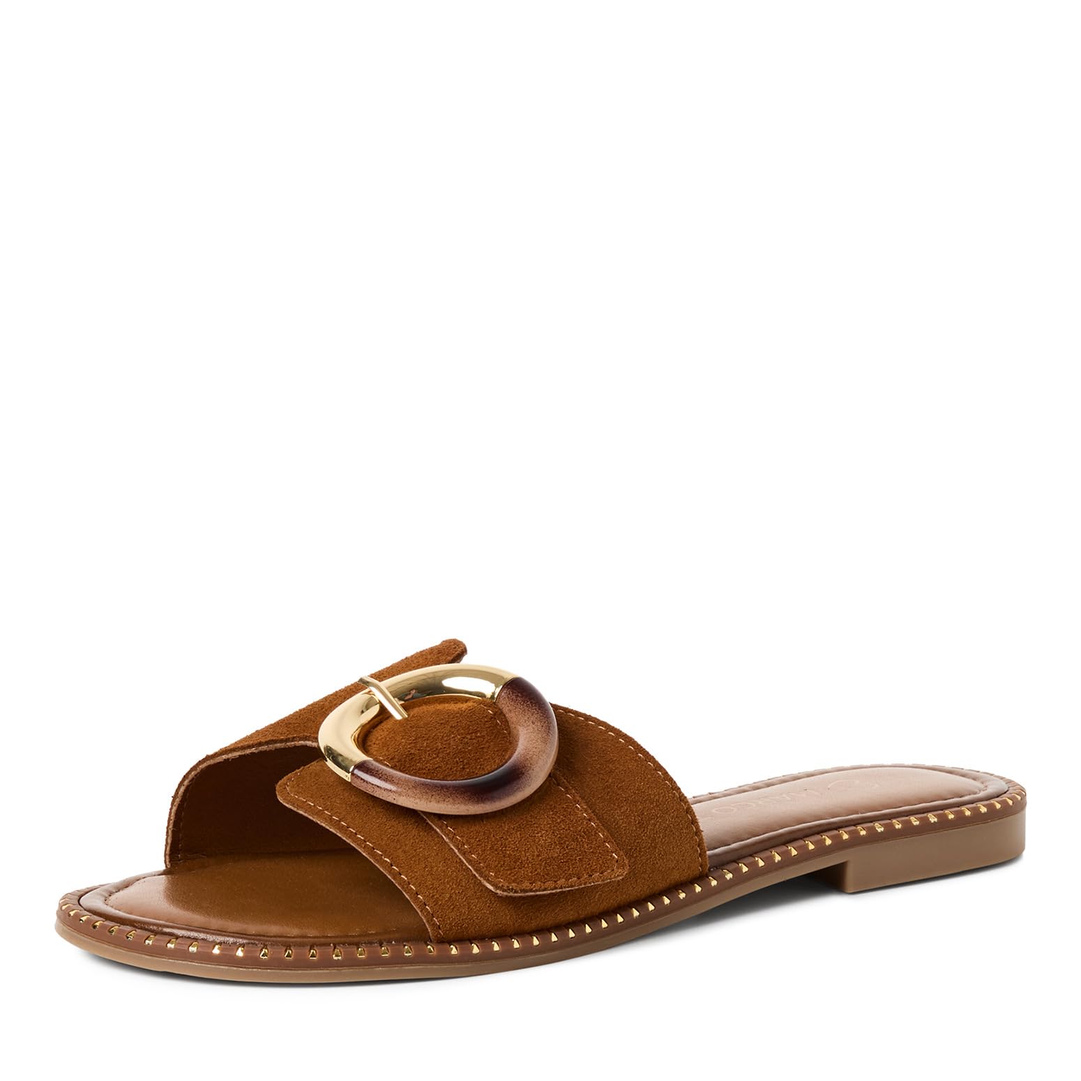 Marco Tozzi Women Sandal Soft Feel Me Footbed Leather Modern, Brown (Cognac), 5.5 UK