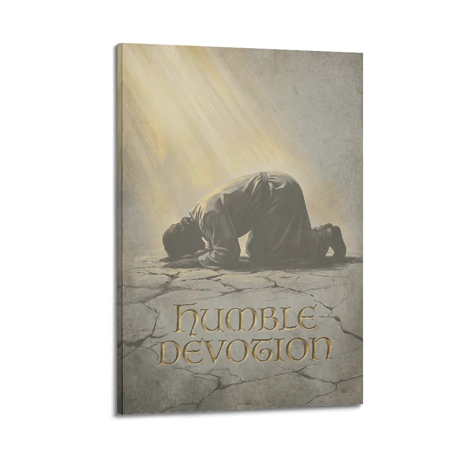 OKNGB Buddhist Devotion Poster Prostration Humble Practice Decorative Painting Canvas Art Picture 20x30inch(50x75cm)