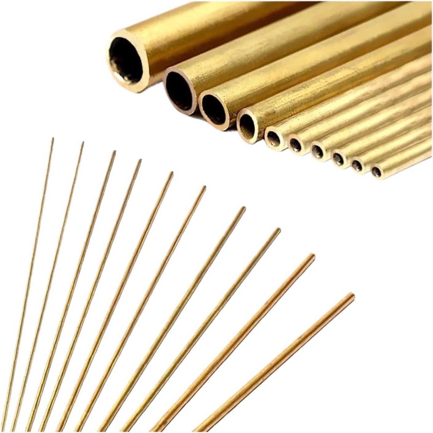 Capillary round seamless brass tube, 300mm DIY making rod(OD 6 x ID 5mm)