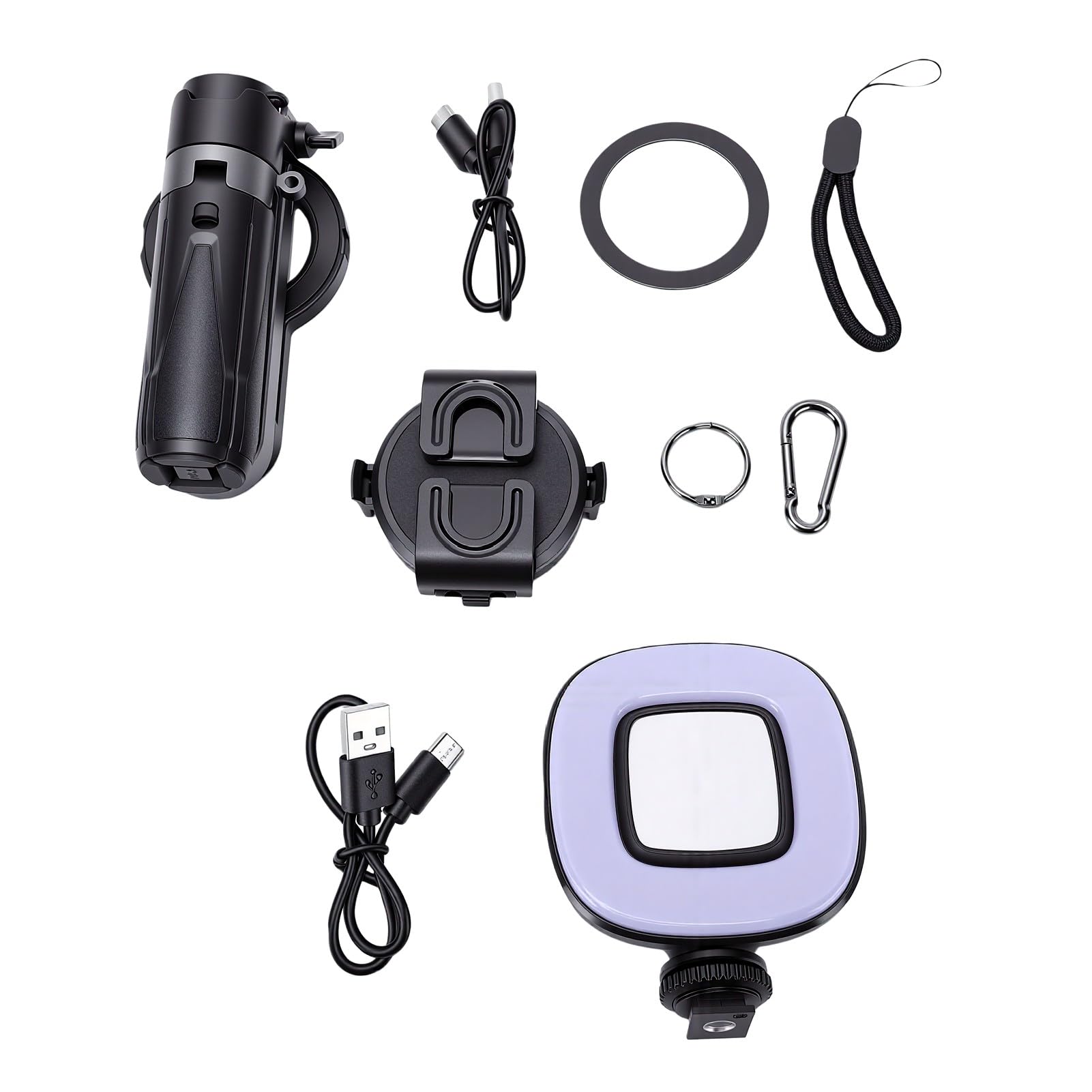 Cryfokt Bastone Selfie Magnetico 18.7in con Telecomando Zoom Estensibile