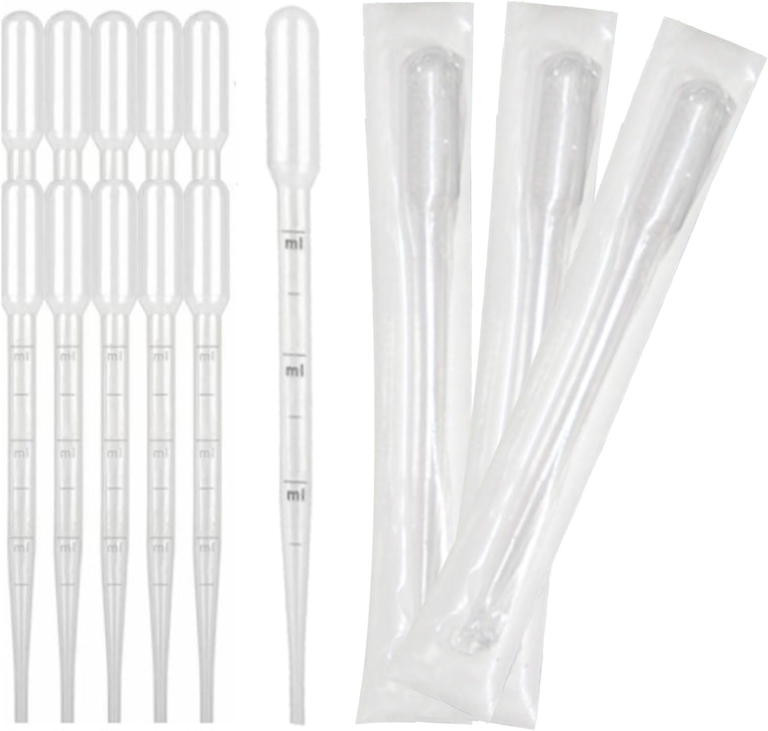 Sterilized, Individually Packaged Poly Dropper Pipette, Clean, Disposable, Plastic Dropper, Moisture, Medicine, Pets, Cosmetics, Essential Oils, Small Dividing, Scientific Experiments