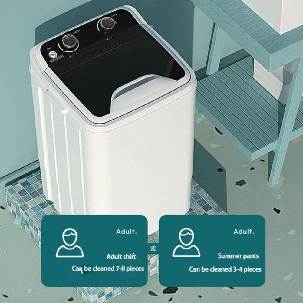 Lavadora Portátil, Gran Capacidad, 7,5 Kg, Totalmente Automática, con Protección contra Bacteriosis Y Luz Azul UV, Ideal para Caravanas, Apartamentos Pequeños Y Viajes.