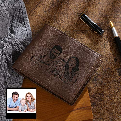 Personalised Wallets for Men with Picture Engraved Text Minimalist Slim Wallet2