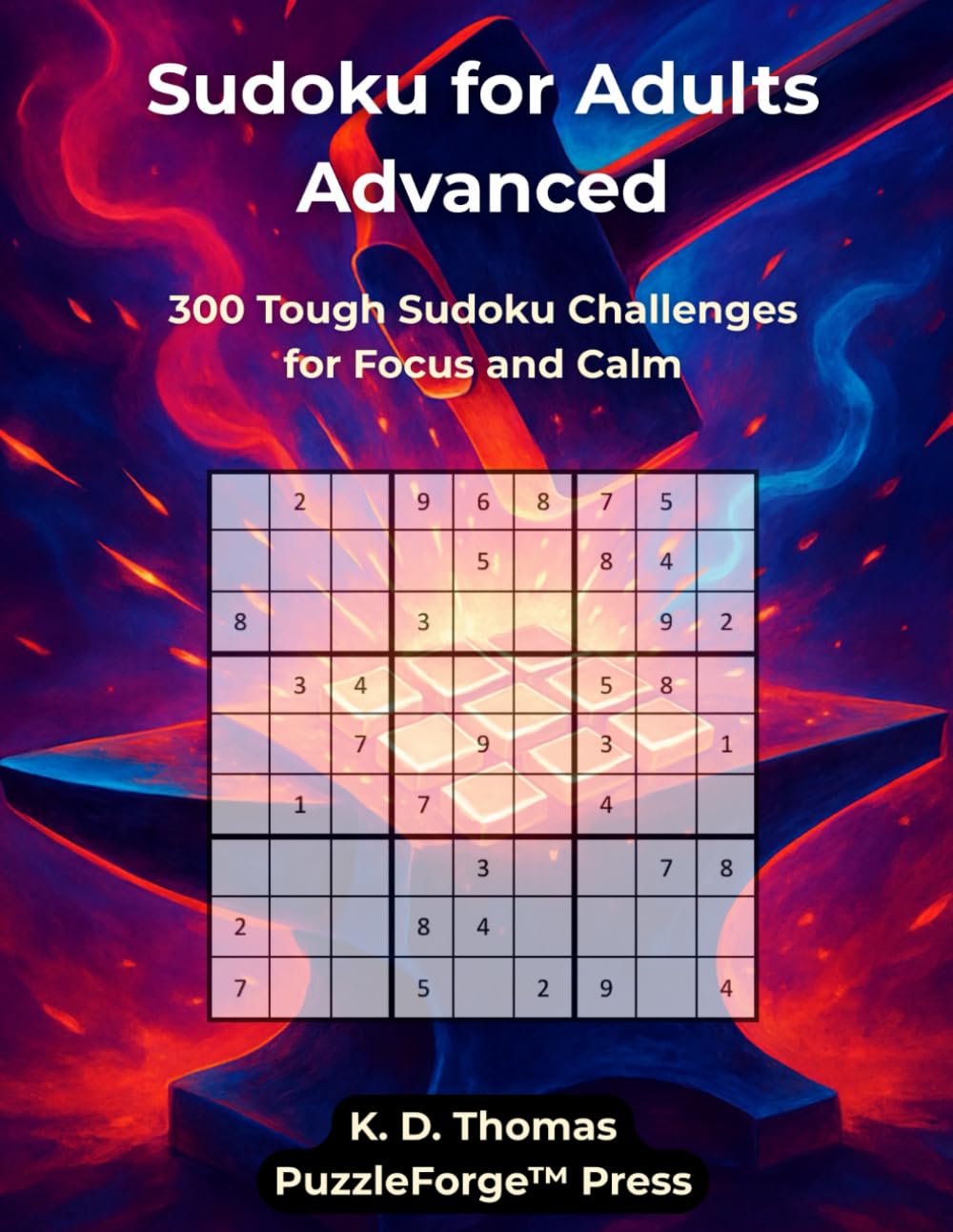 Sudoku for Adults Advanced: 300 Tough Sudoku Challenges for Focus and Calm (PuzzleForge™ Medium Sudoku Forge Series – Balanced Challenge Brain Training)