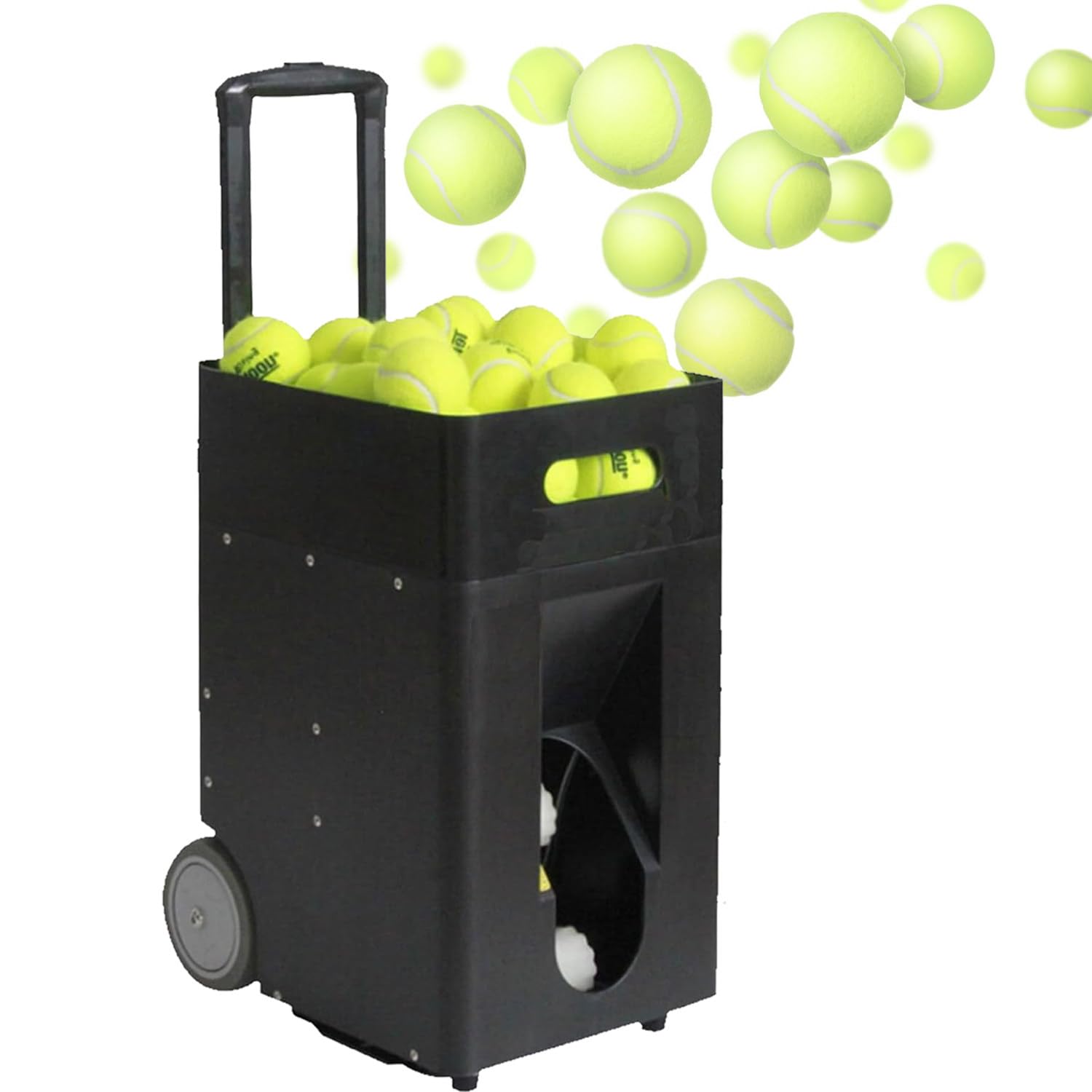 Lanceur Balles Tennis et Padel Automatique Portable avec Télécommande, Vitesse et Rotation Réglables, Batterie