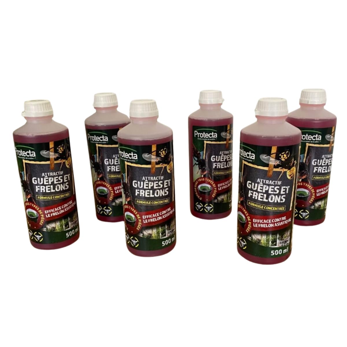 Pack de six liquides pour pièges à guêpes