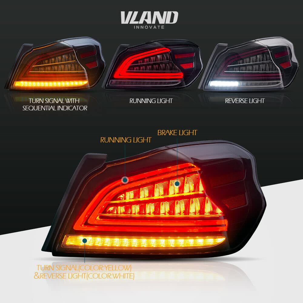 Amazon | VLAND ス バル WRX STI S4 VAB VAG LED テールランプ 流れる 