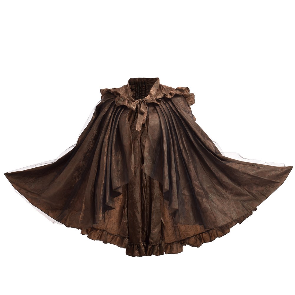 BLESSUME Mantello Medievale Steampunk Vittoriano Volant Gonna Trambusto