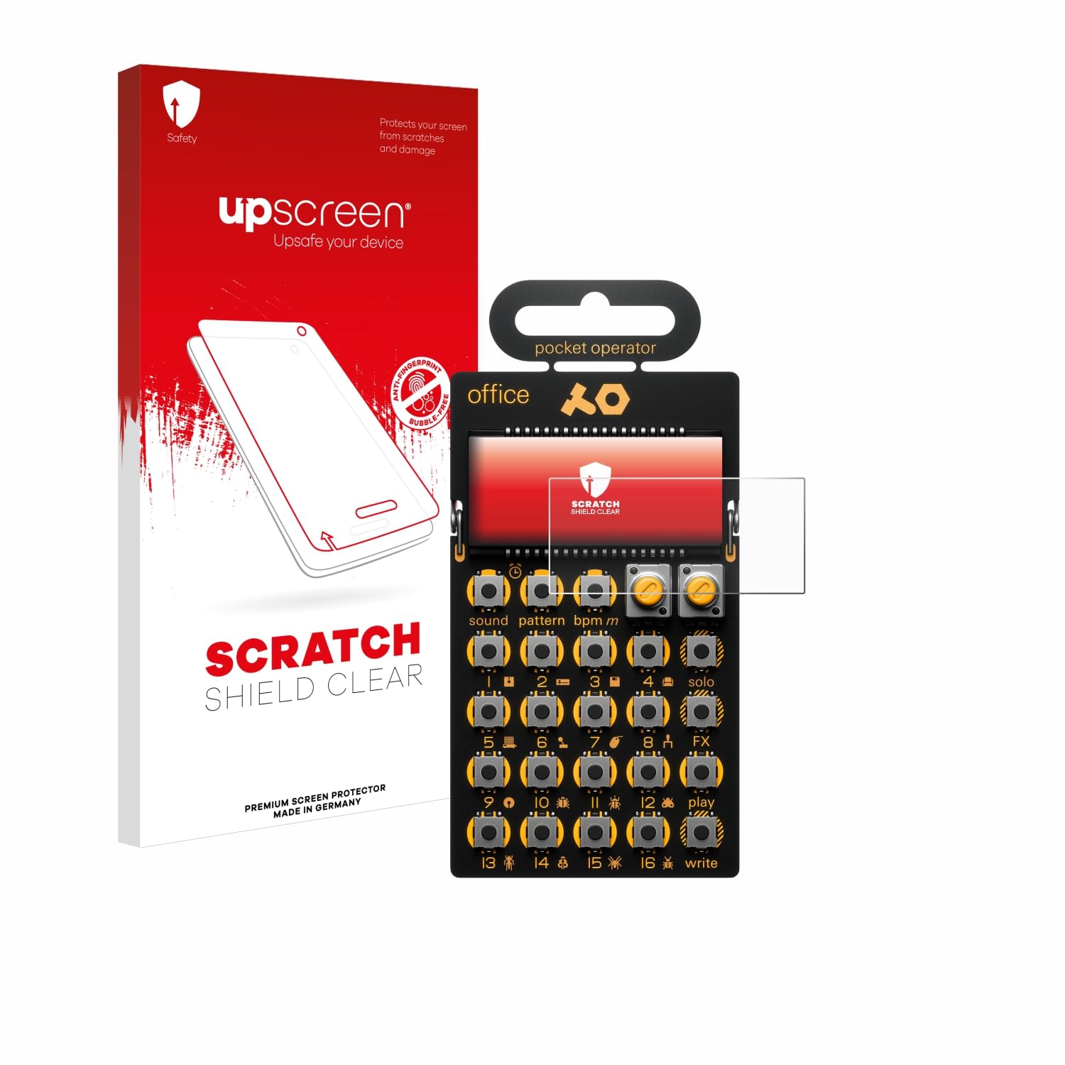 upscreen Scratch Shield Screen Protector compatible with Teenage Engineering PO-24 office - HD-Clear, Anti-Fingerprint