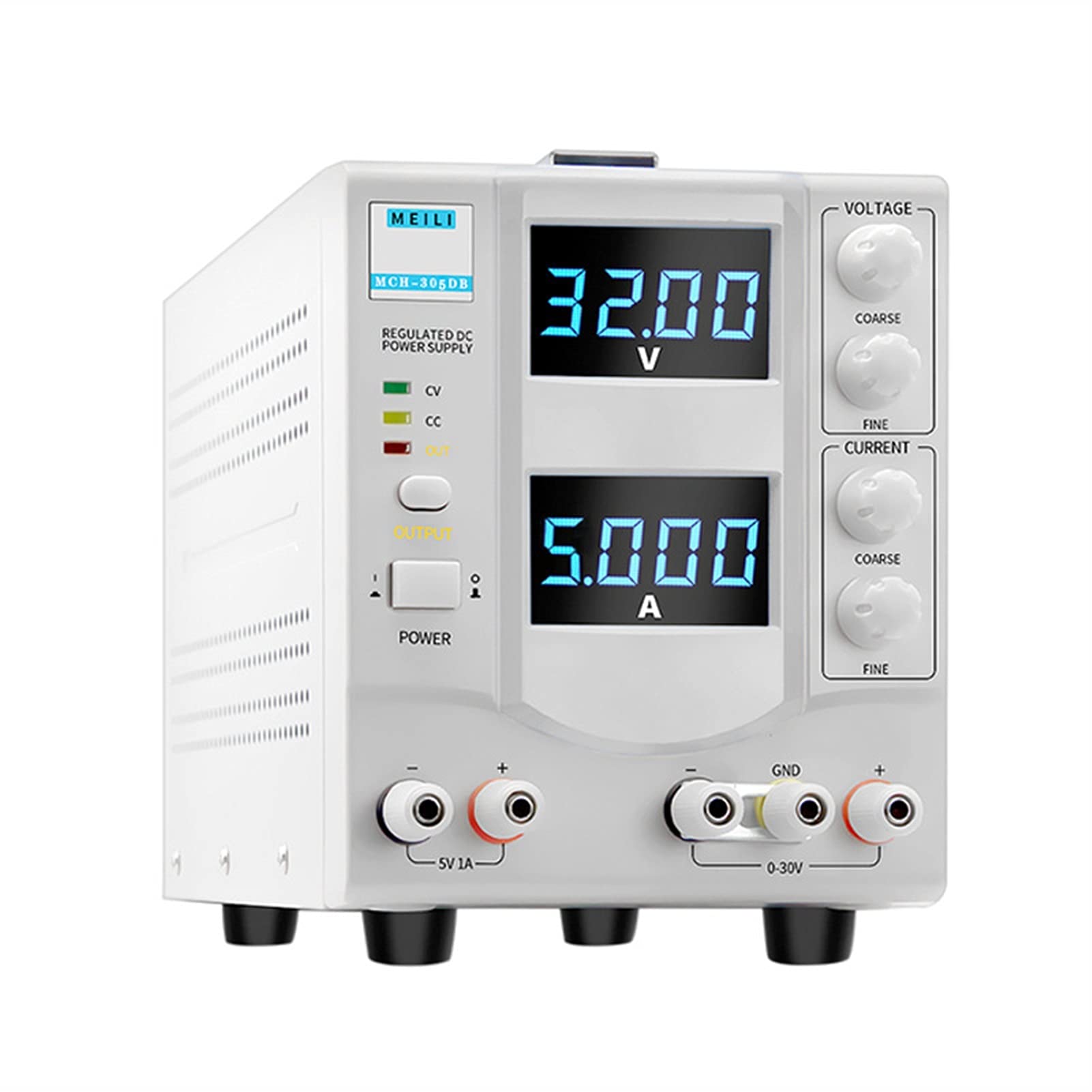Spannungsregler DC, 0-3. 0V 3A Einstellbar DC Geregelte Stromversorgung Vierstellige Anzeige Linear geregelt MCH-303DB Reines Kupfer lineare(305DA)