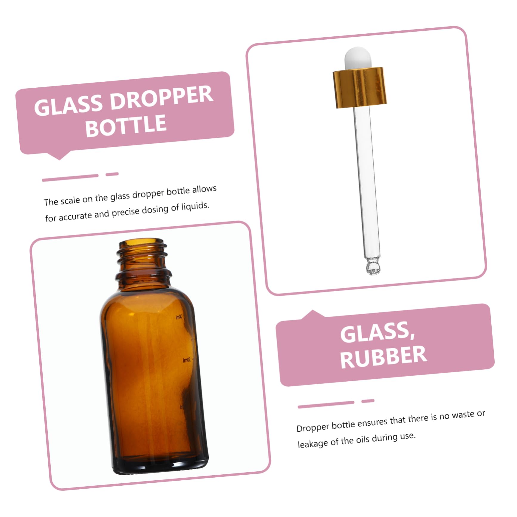 Gatuida 20stücke Glas-tropfflaschen Aus Bernsteinfarbenem Glas Mit Pipette Für Ätherische Öle Reisen Präzises Dosieren Lichtschutz Praktische
