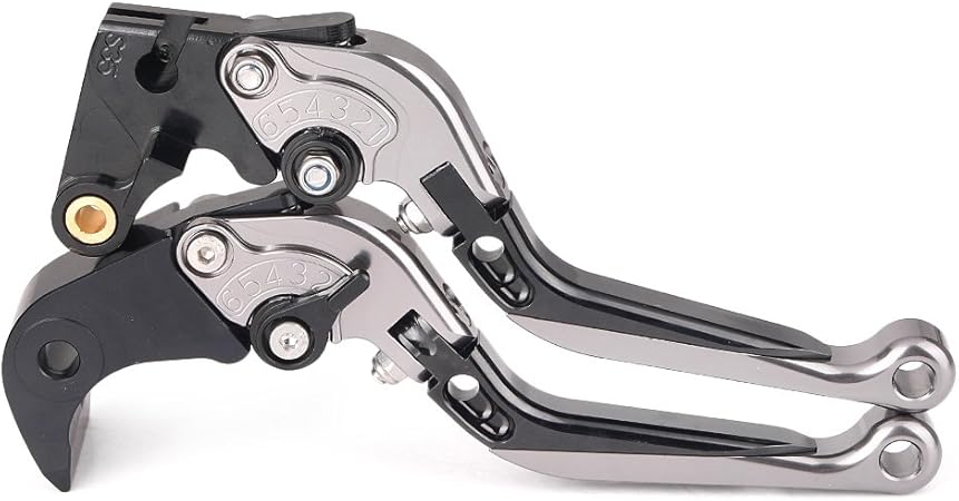 Amazon Mallofusa バイク用 ブレーキ クラッチ レバーセット アジャスター 可倒 伸縮式 6段階調整 純正交換 対応車種 カワサキkawasaki Zzr1400 06 16 1400gtr 07 16 ブレーキレバー セット 車 バイク