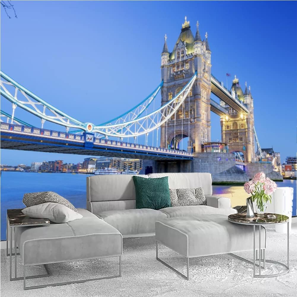 Papier peint architectural amovible paysage rétro sticker mural salon de classe