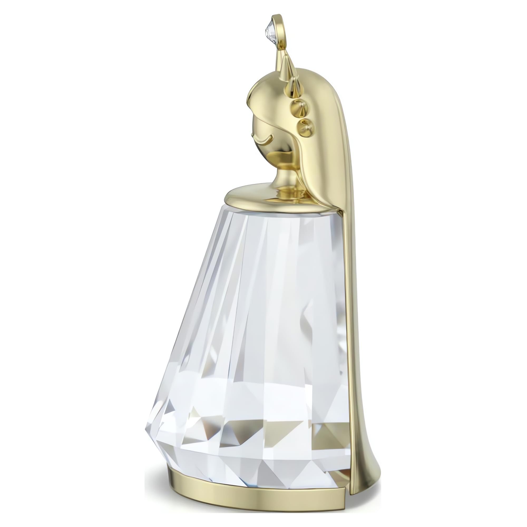 Swarovski Zodiac Virgo Figurine, Clear Faceted Crystal and Engraved Gold-Tone Metal, Part of the Zodiac Collection - Image 2