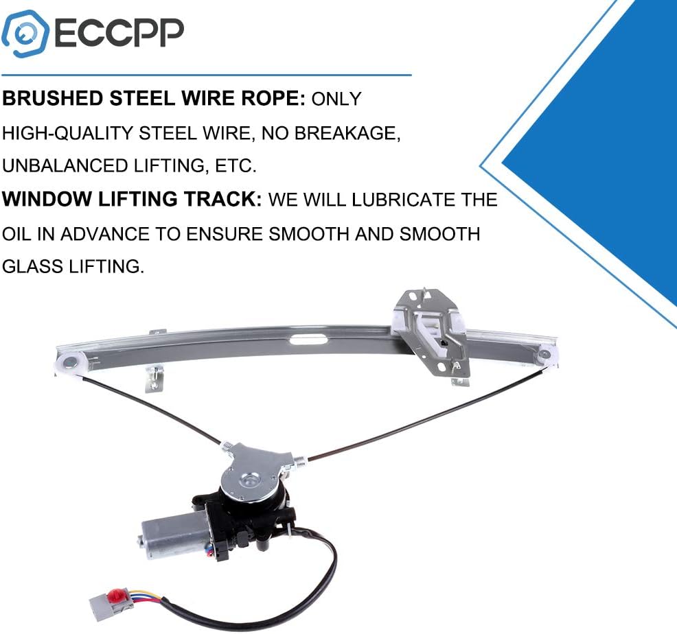 Power Window Lift Regulator on Front Left Drivers Side with Motor Assembly Replacement for 1998-2002 for Honda for Accord 4 Door 72250S84A02 72250S84A03