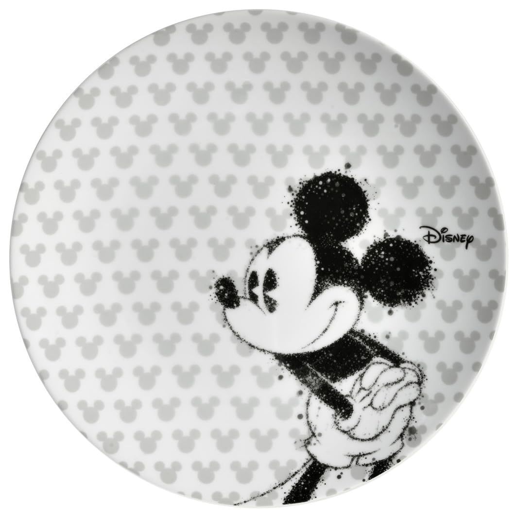 Disney Mickey Mouse Geschirr-Set 12-teilig – Modernes Porzellan Kombiservice mit Micky Maus Silhouetten – Tassen mit Ohren, Schalen & Teller