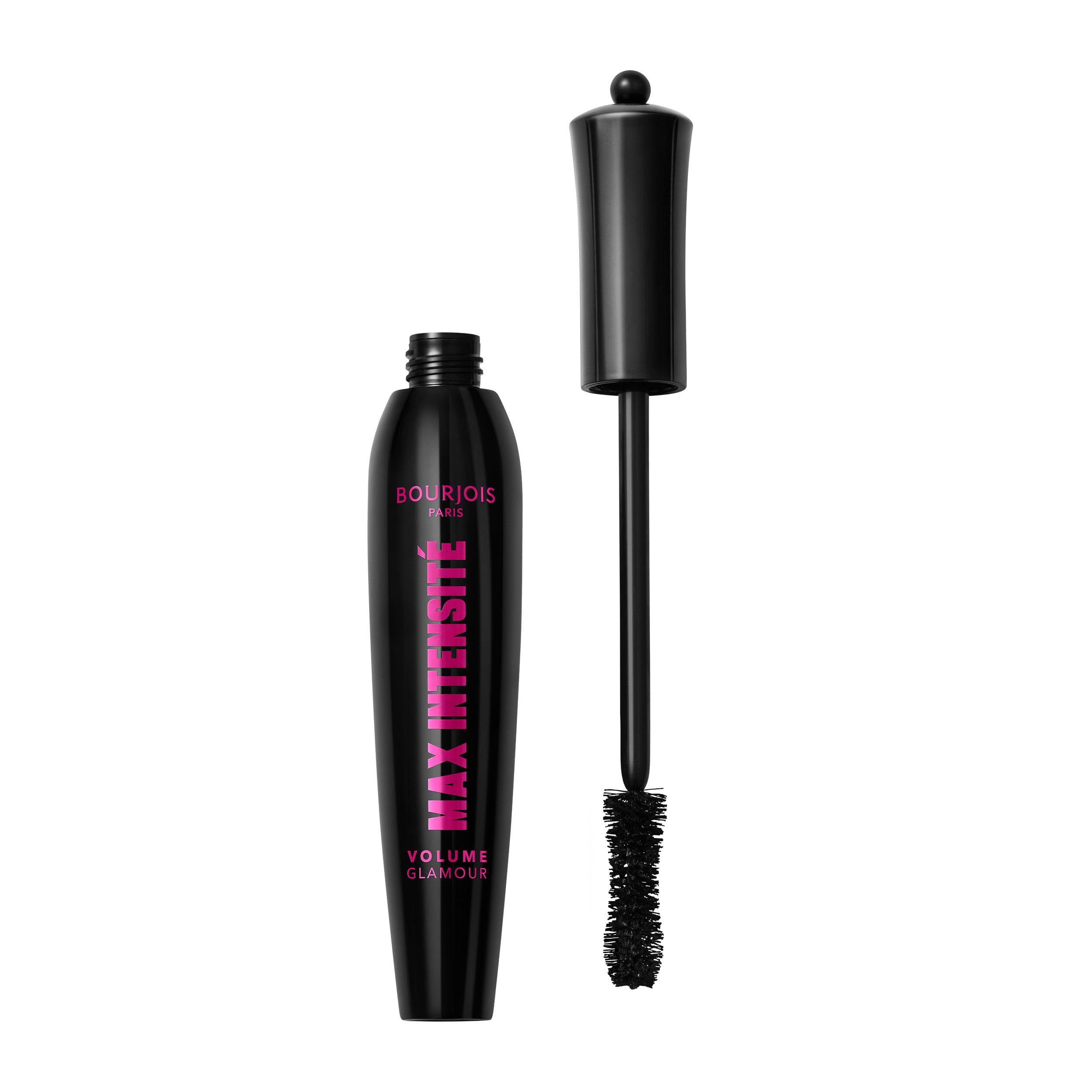 Bourjois Glamour Max Intensywność, 01 czarny, tusz do rzęs, nieograniczona objętość do budowania, maksymalna szczotka klepsydowa do budowy objętości, technologia zmywania plam, wolna od skoku, 12 ml