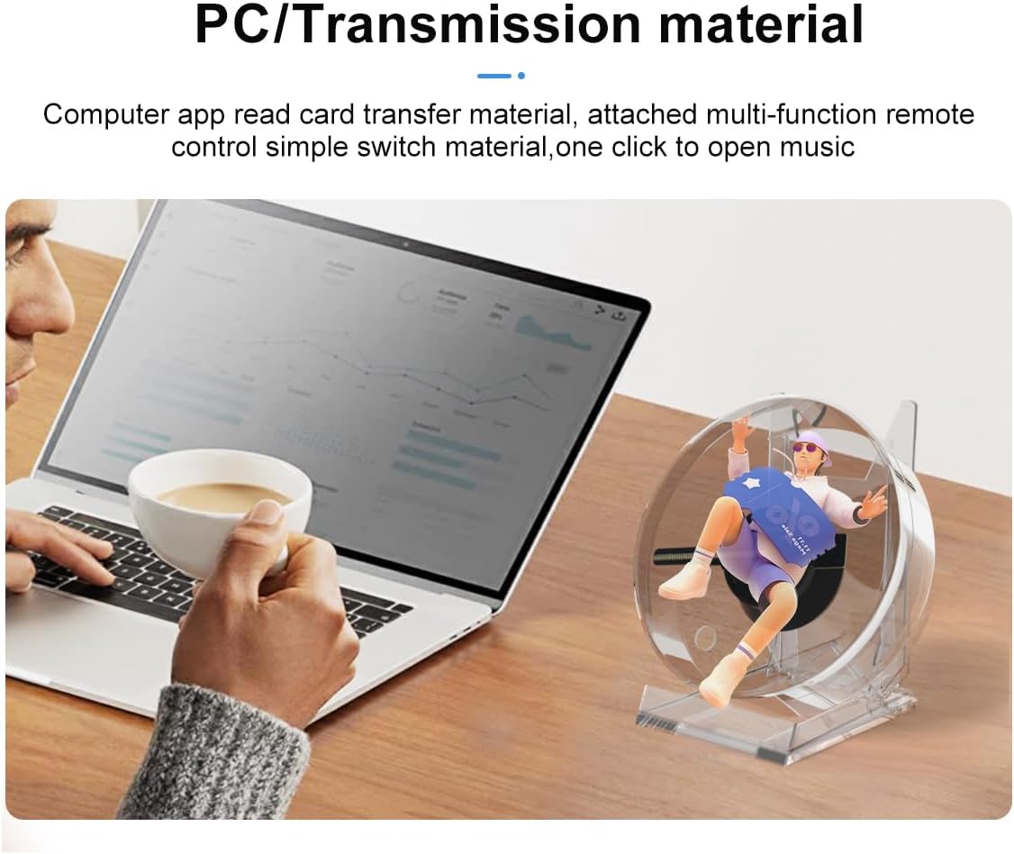 3D Hologram Fan, 4.72 Inch 3D Holographic Fan Projector Advertising Display with Cover Picture Spinner and Remote for Business Store Signs, Bar, Halloween,Christmas,Parties (12cm,4G)