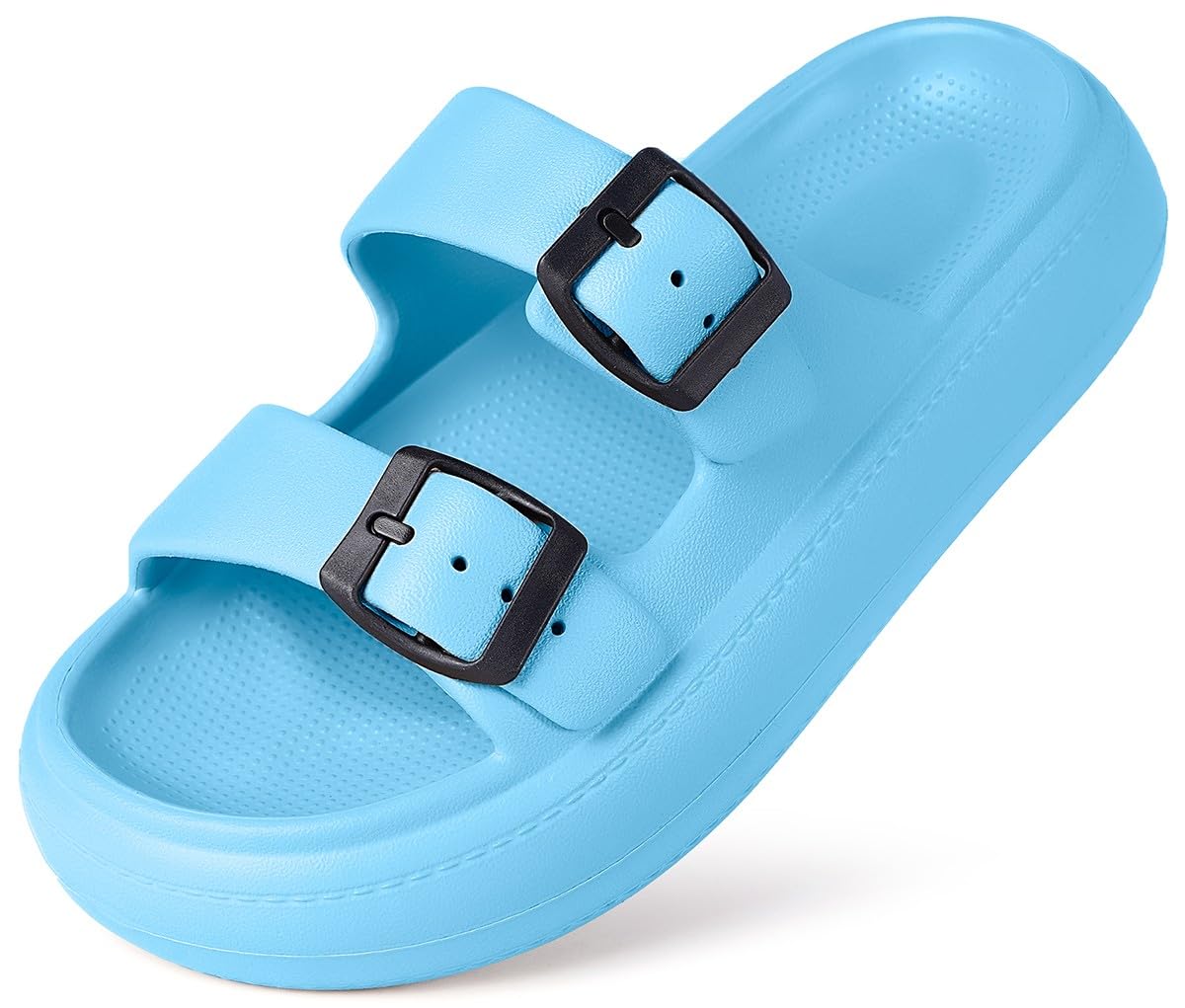 Gaatpot Zapatilla de Baño Niños Niña Chanclas Zapatos de Playa y Piscina Ajustable Doble Hebilla Sandalias Antideslizantes