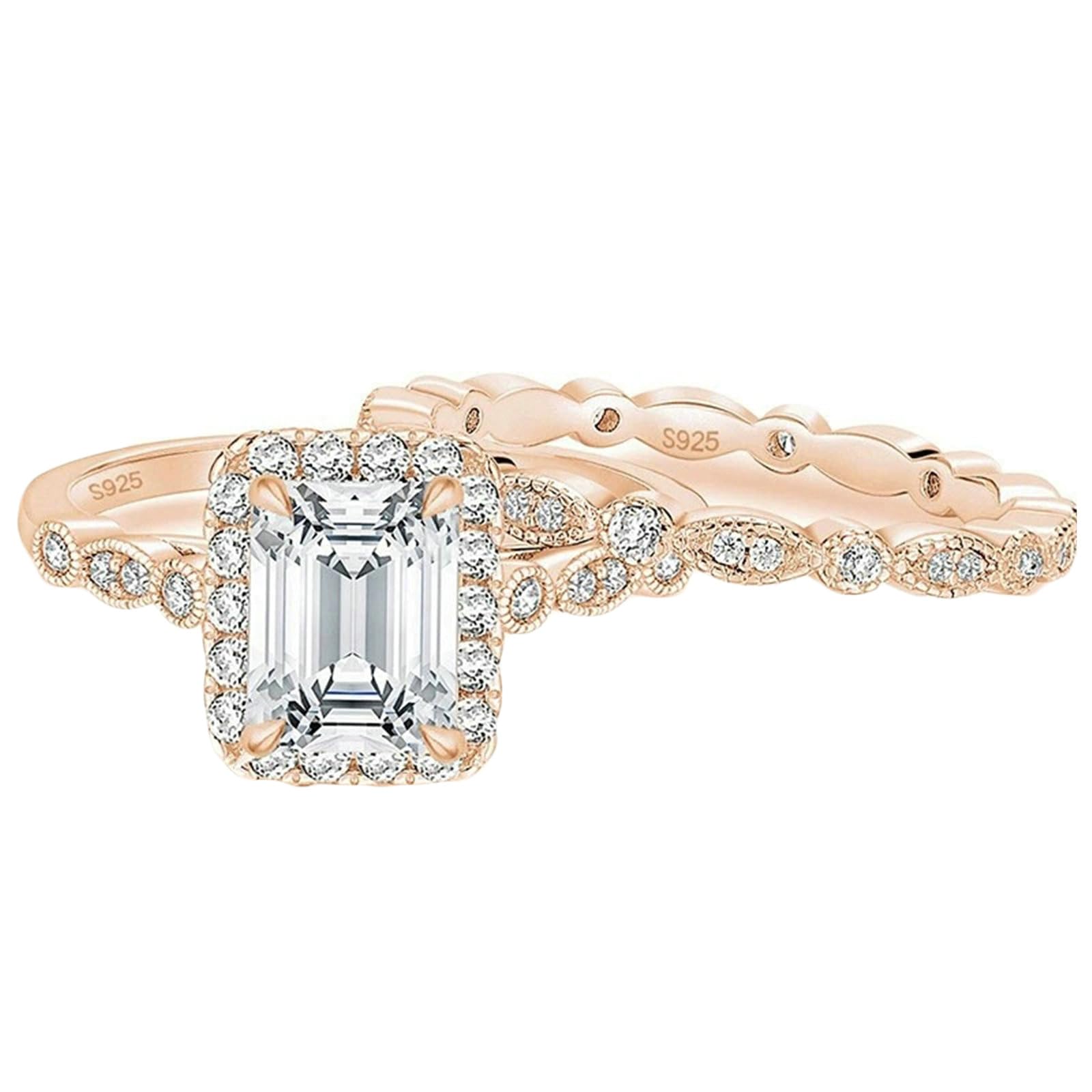 Anillos góticos punk para mujer, anillo de plata de ley 925, infinito, apilable con circonita cúbica