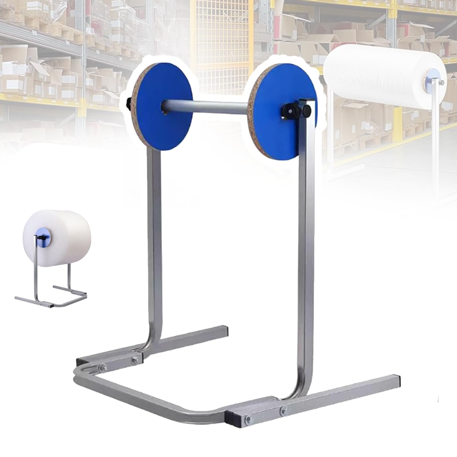 VILA SMO Adjustable Shipping Station Stand, Tabletop Bubble Cushioning Holder, Metal Roll Support Rack Fits 11-39 Inch Widths, Easy Dispensing, For Packing, Moving And Shipping 50cm