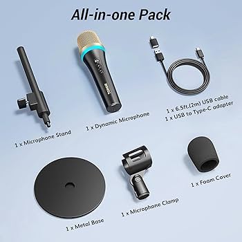 Vibrant RGB lighting USB/Type C dynamic microphone for PC.