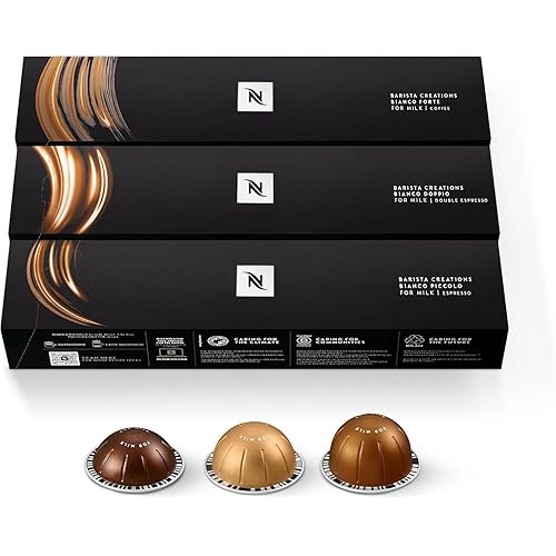 Nespresso Capsules VertuoLine, Bianco Pack, 30-Count Coffee Pods