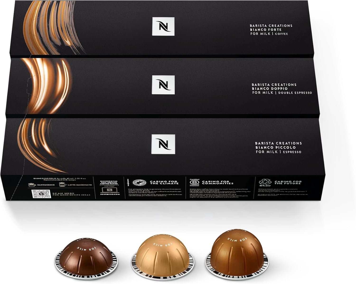 Nespresso Capsules VertuoLine, Bianco Pack, 30-Count Coffee Pods