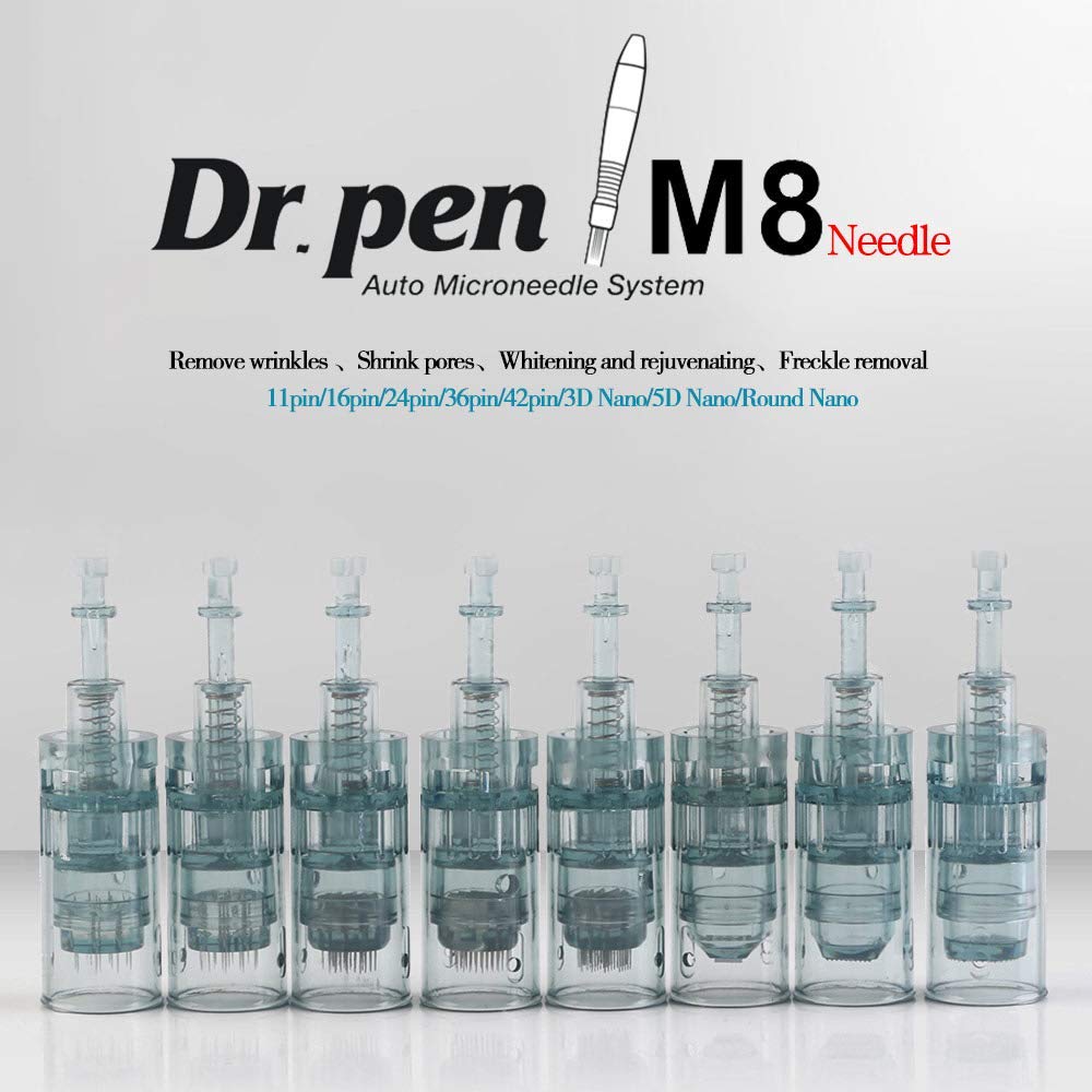 30 pièces Dr.Pen M8 Cartouches Aiguille Baïonnette Jetable Dermapen Microneedling Pièces de Rechange,Round nano