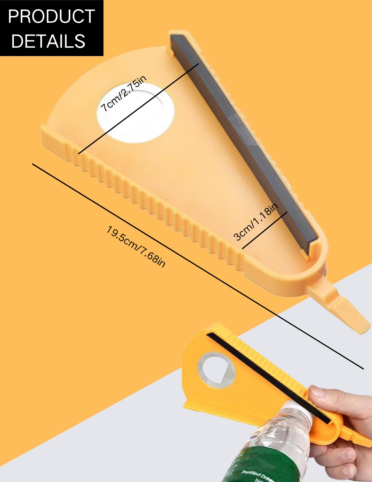 Jar Opener, Bottle Can Opener Multipurpose Tool for Effortless Lid Removal Lightweight Plastic Design for Seniors & Outdoor Use