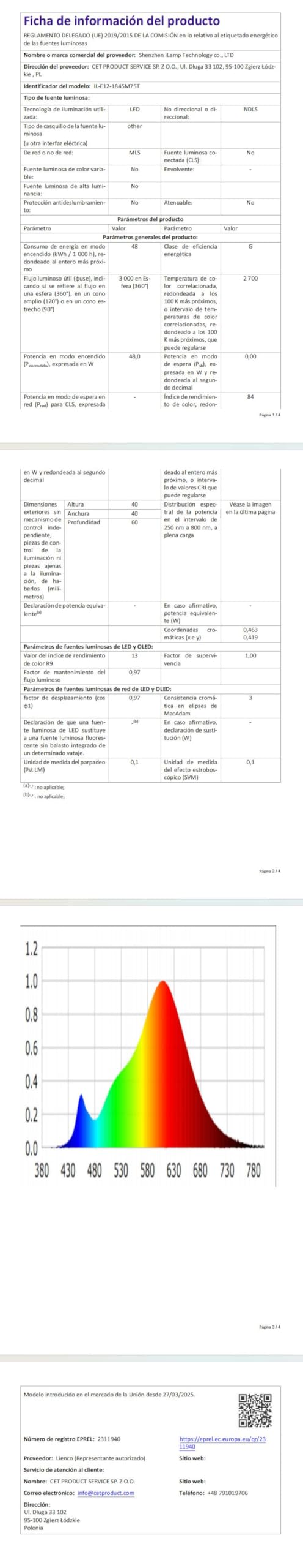 Łańcuch Świetlny 45M G40 IP44,Pilot,75+3 Niezniszczalne Żarówki 2700K