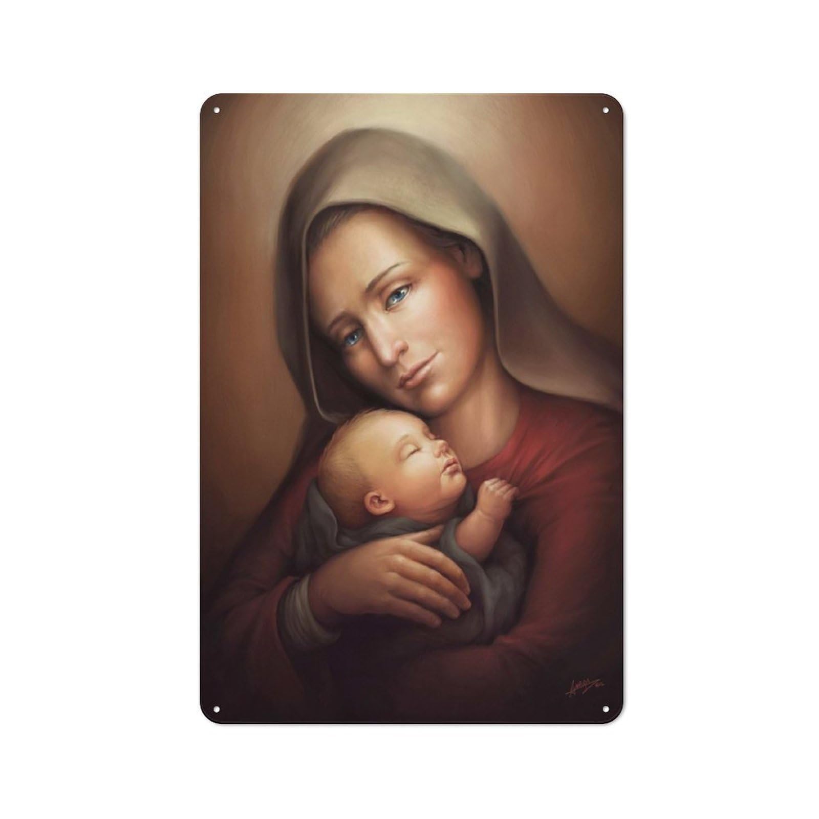 Junmoney Divine Motherhood Vintage Tin Sign 30X20cm, Old Fashioned Nostalgic Wall Art For Bedroom, Office, Home Bar Or Dining Room