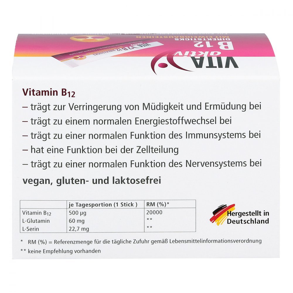 Vita Aktiv B12 Direktsticks mit Eiweissbausteinen 60 stk
