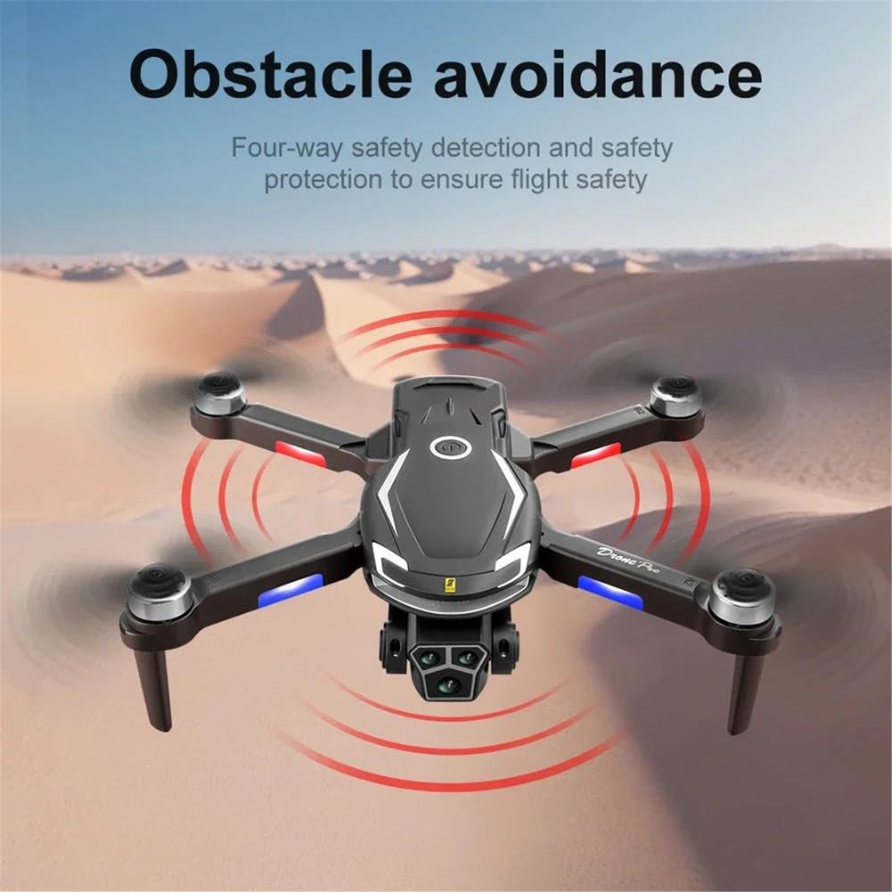 B,Triple battery,v888 drone 8k hd triple camera aerial professional unikanie przeszkód optyczne pozycjonowanie przepływu bezszczotkowy dron quadcopter