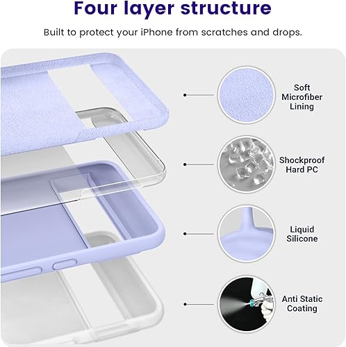 Miniatura 9 de OTOFLY Funda diseñada para Pixel 8 Pro, protección contra caídas de grado militar, forro de microfibra antiarañazos, funda delgada de silicona a