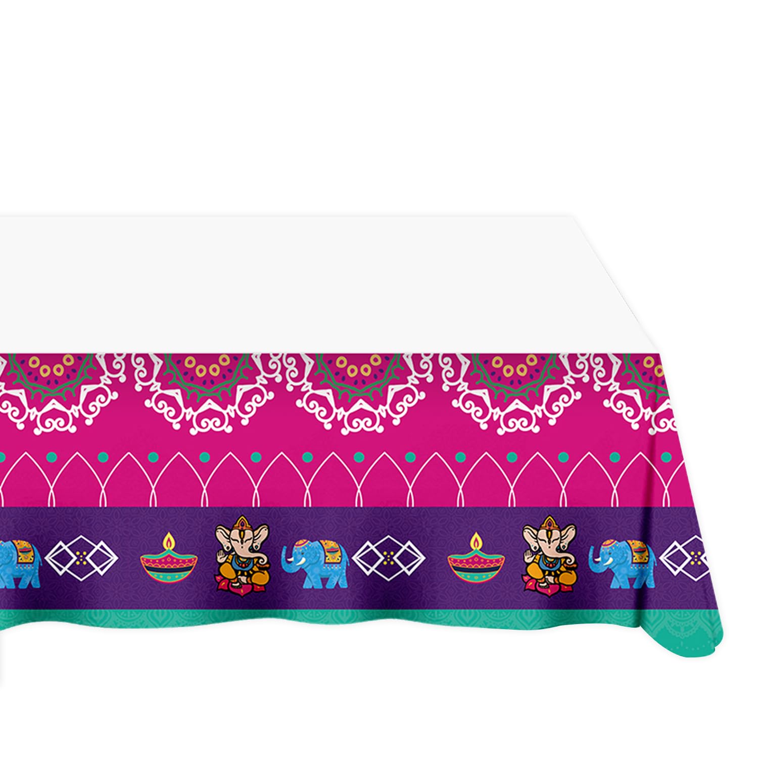 Diwali-Tischläufer aus Leinen, 183 cm lang, Diwali-Tischdecke, indische Diwali-Dekorationen und Zubehör für Zuhause, Küche, Esszimmer Diwali-Tischläufer aus Leinen, 183 cm lang, Diwali-Tischdecke, indische Diwali-Dekorationen und Zubehör für Zuhause, Küche, Esszimmer
