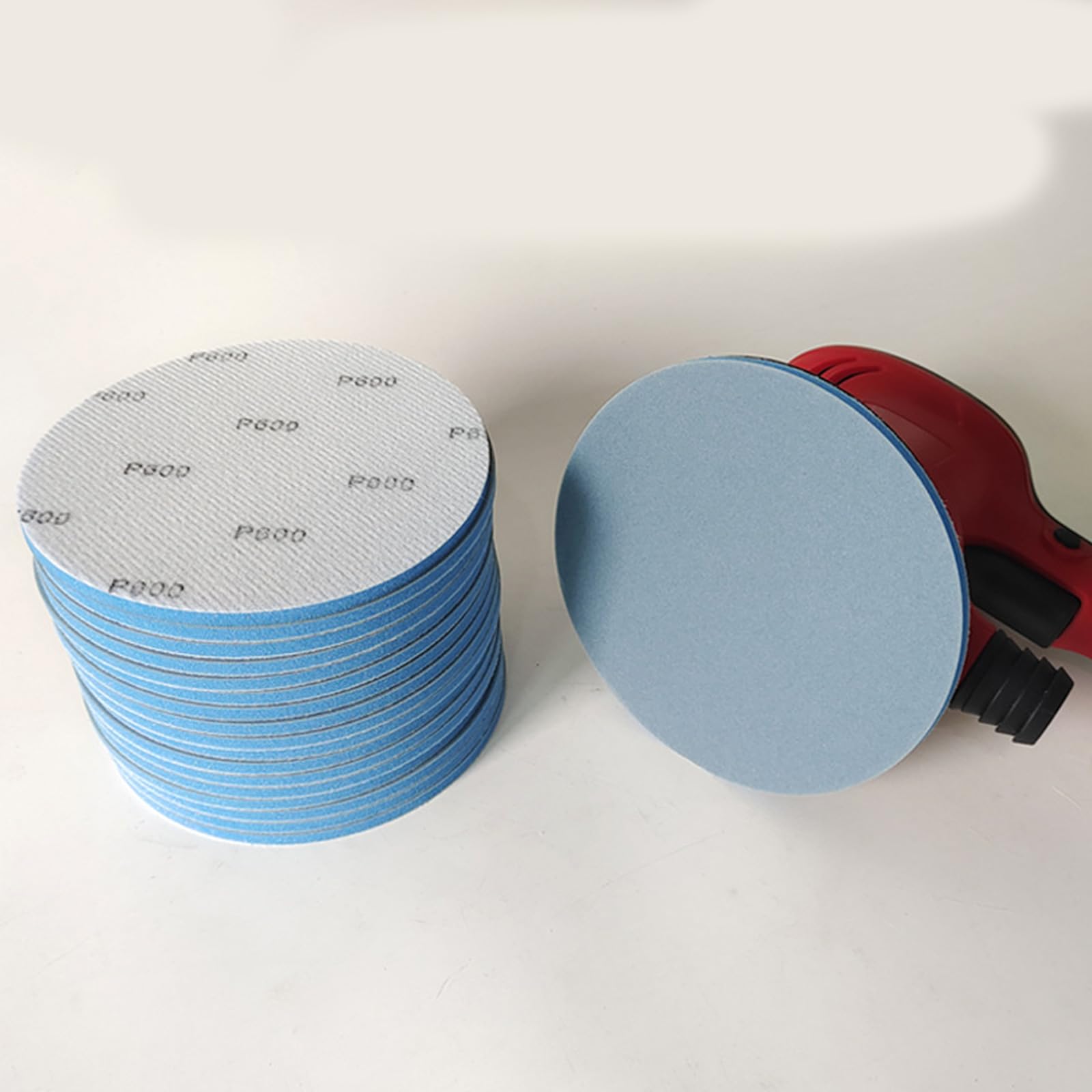 20 discos de lija redondos de 6 pulgadas, papel de lija abrasivo para pulir papel de lija abrasivo de madera, amoladora de metal, disco de lijado esponjoso