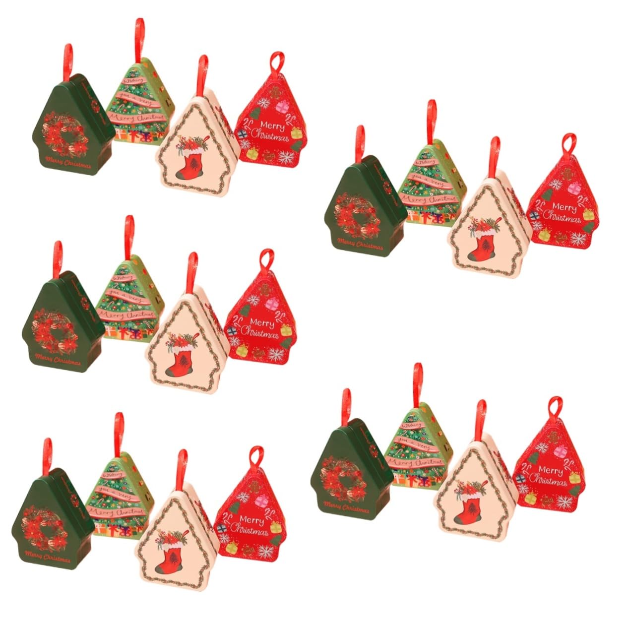 COLLBATH 20pezzi Scatole Natalizie Per Biscotti e Dolci Decorazioni Festive Per Regali Natale e Trattamenti Design e Versatile Per e Piccole