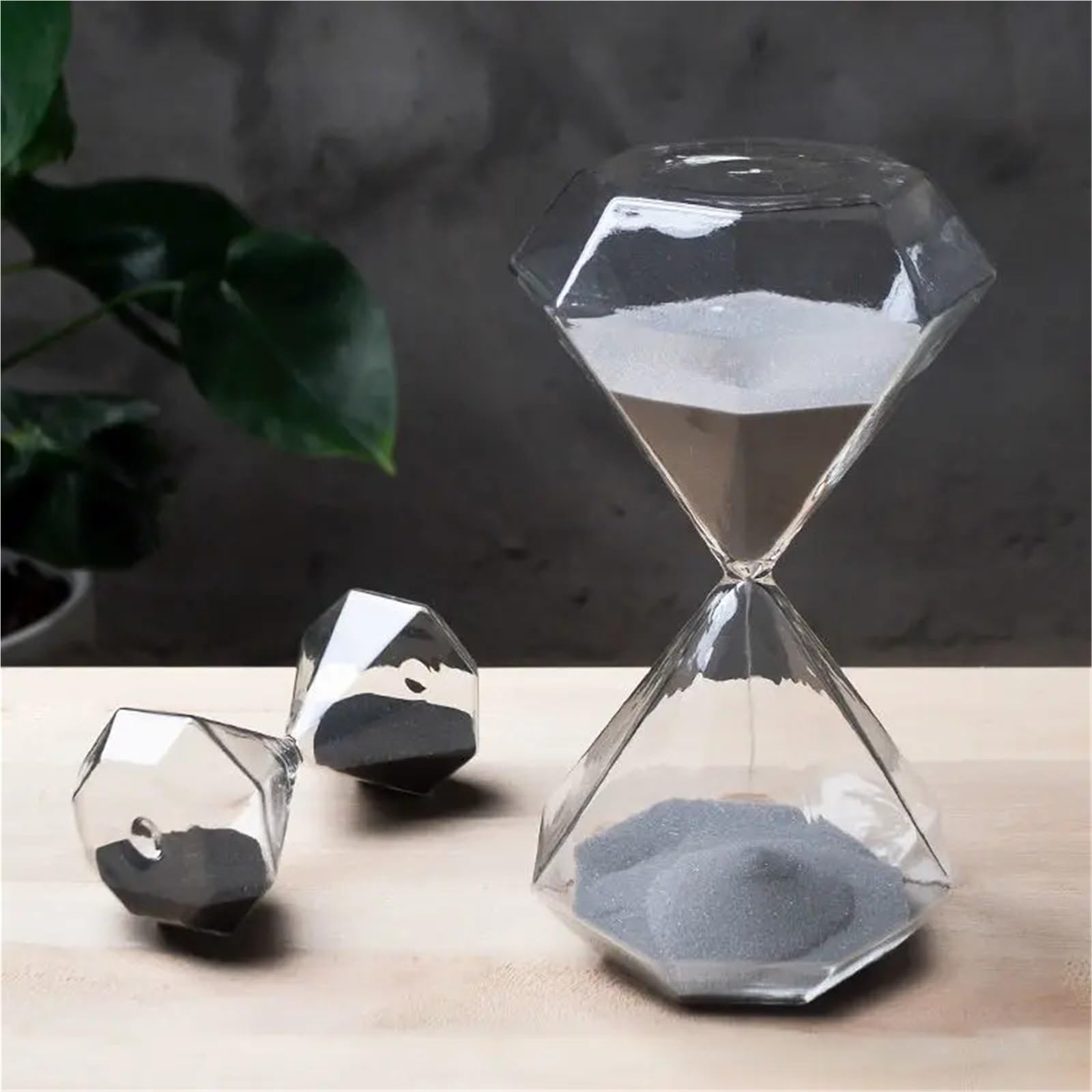 Temporizador de Reloj Arena 30 Minutos, diseño Moderno, decoración Oficina, Adornos, cumpleaños, Temporizador para Escuela(Black)