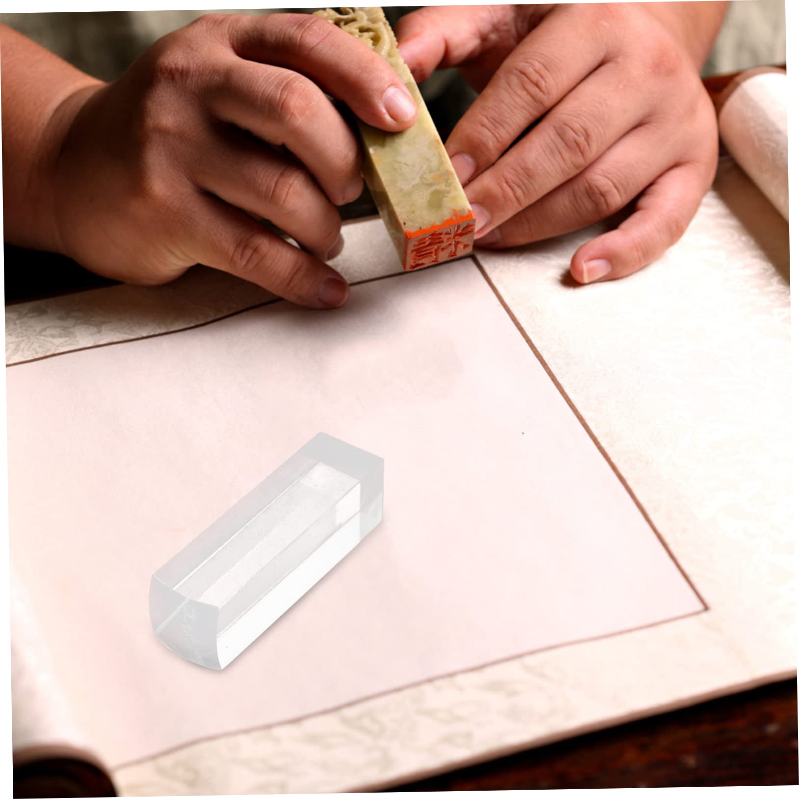 Amazon.co.jp: UTHCLO 透明アクリル空白スタンプ5個セット 30×30mm 