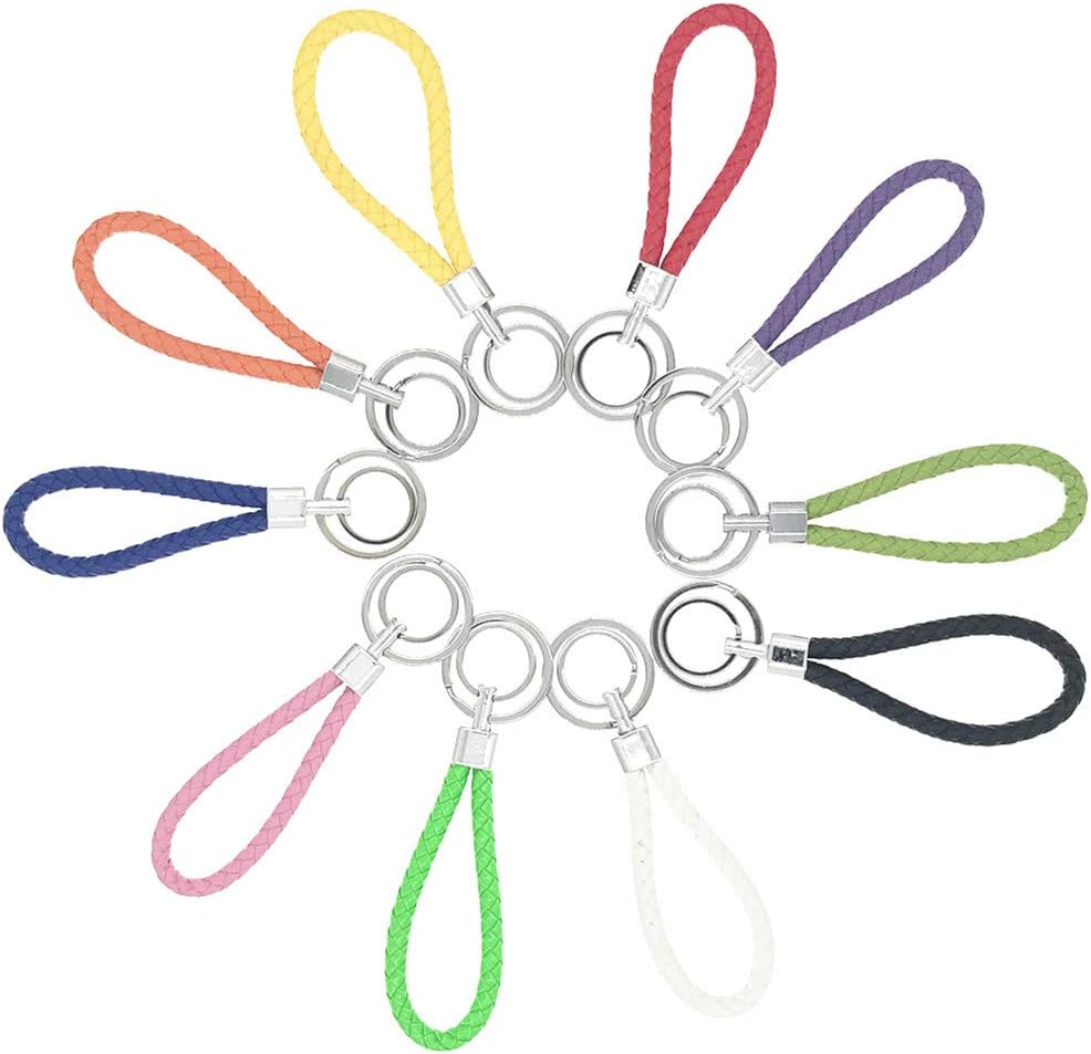 Ailifly 10Pcs,Assorted Colorful Braided PU Leather Double