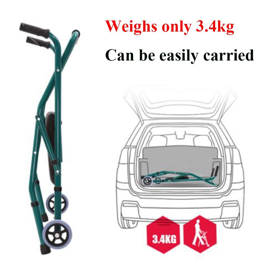 Rollator Pieghevole per Anziani con Ruote e Sedile, ausilio per la Mobilità Pieghevole Leggero, capacità di carico 150 kg, Altezza Regolabile, Pensato per Ogni esigenza.