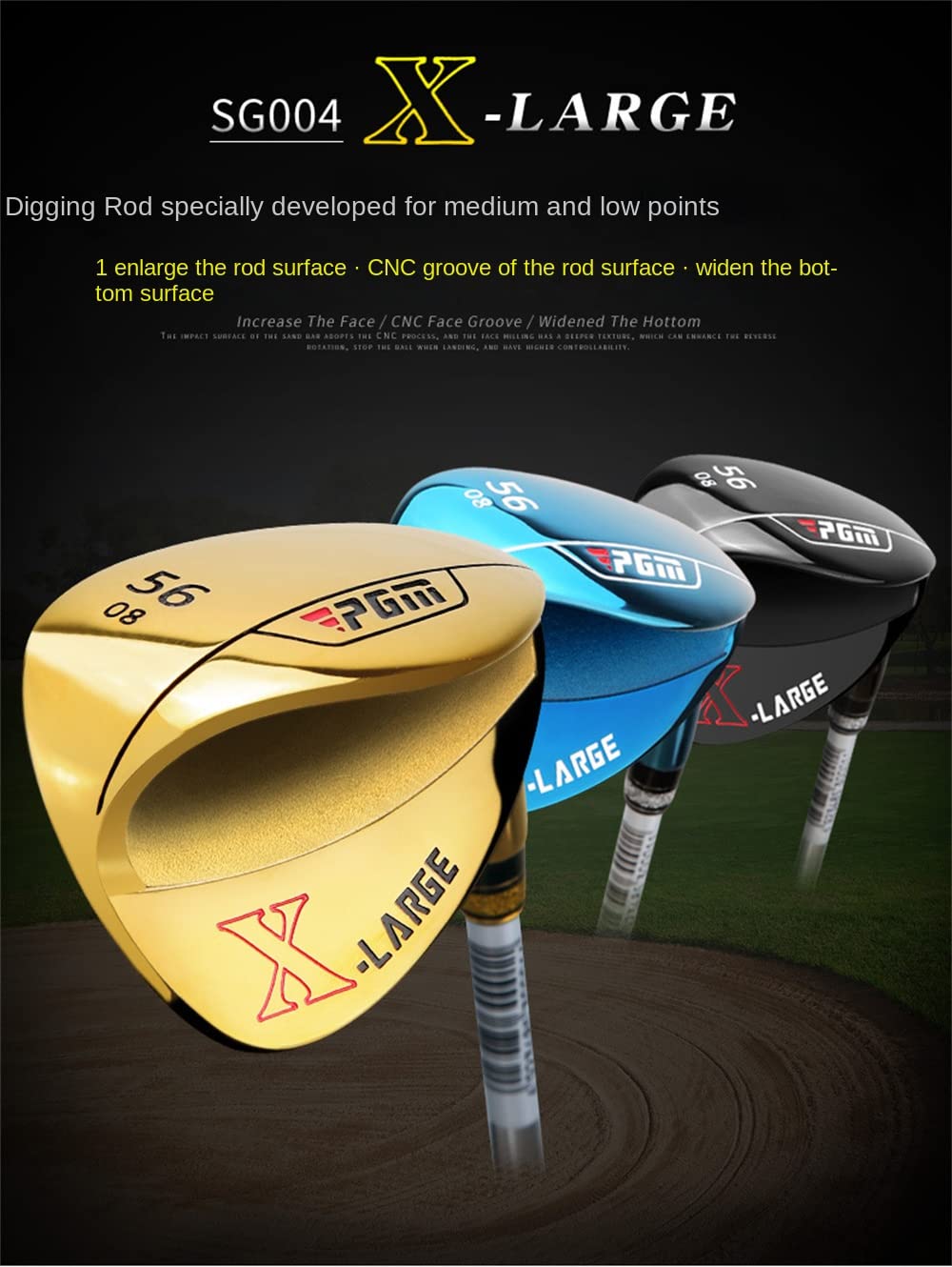 Cuña de arena de golf - Cuña de palo de golf de 56/60 grados para diestros para disparos de precisión y control excepcional