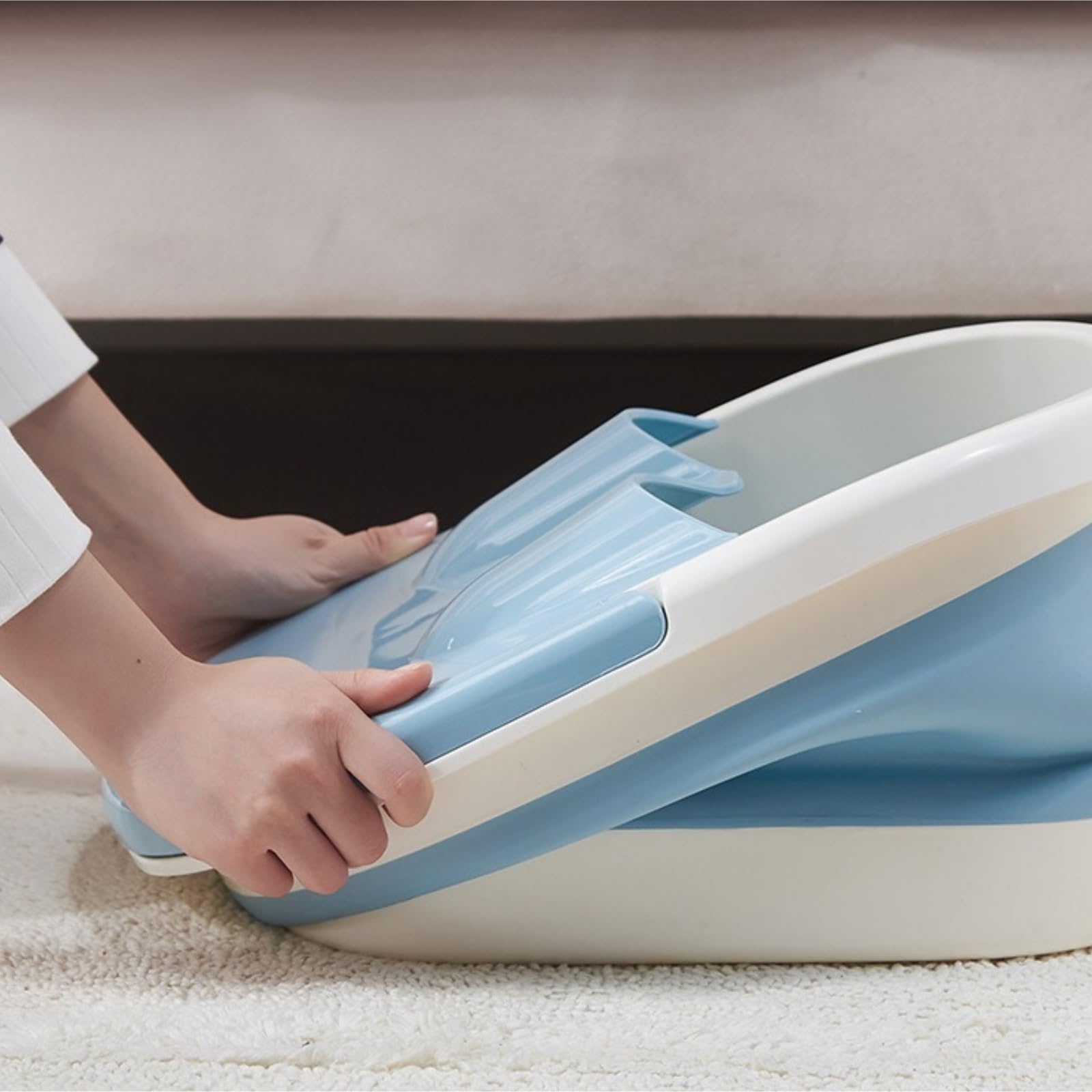 Bain De Pied Składana Wanna Do Stóp Składane Wiadro Do Mycia Stóp Przenośna Plastikowa Beczka Do Stóp Kąpiel Do Pedicure Dla Dorosłych Wanna Do Moczenia(Blue)