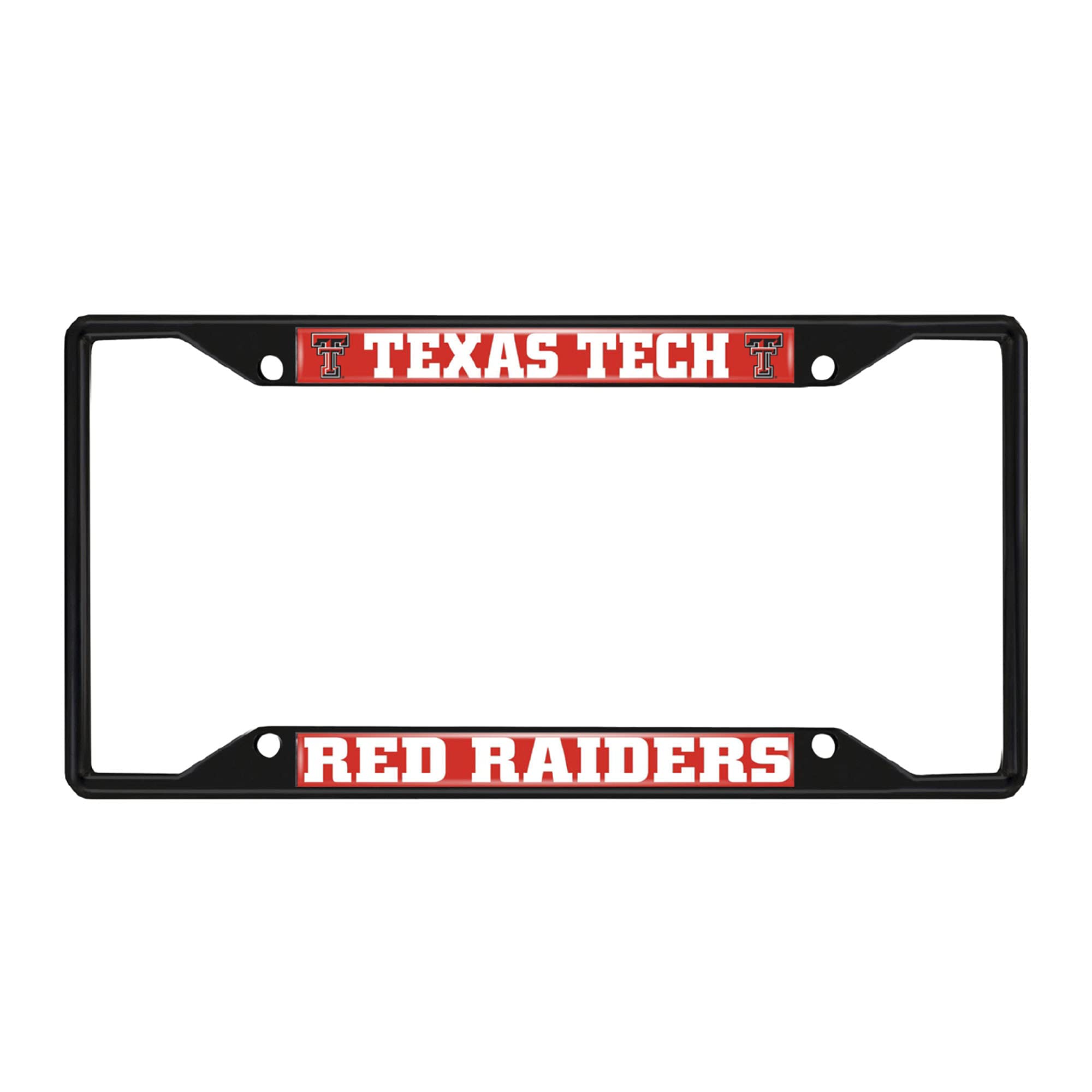 FANMATS 31286 Texas Tech Red Raiders Metal License Plate Frame Black Finish